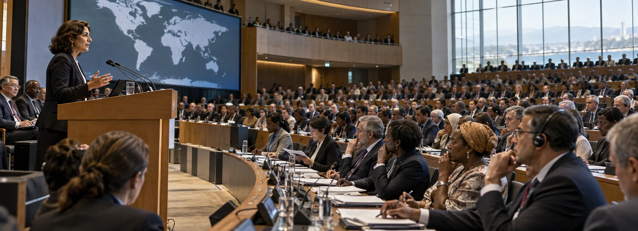 World Health Assembly international ministerial summit and global health governance assembly addressing biological security and sovereign health policy.